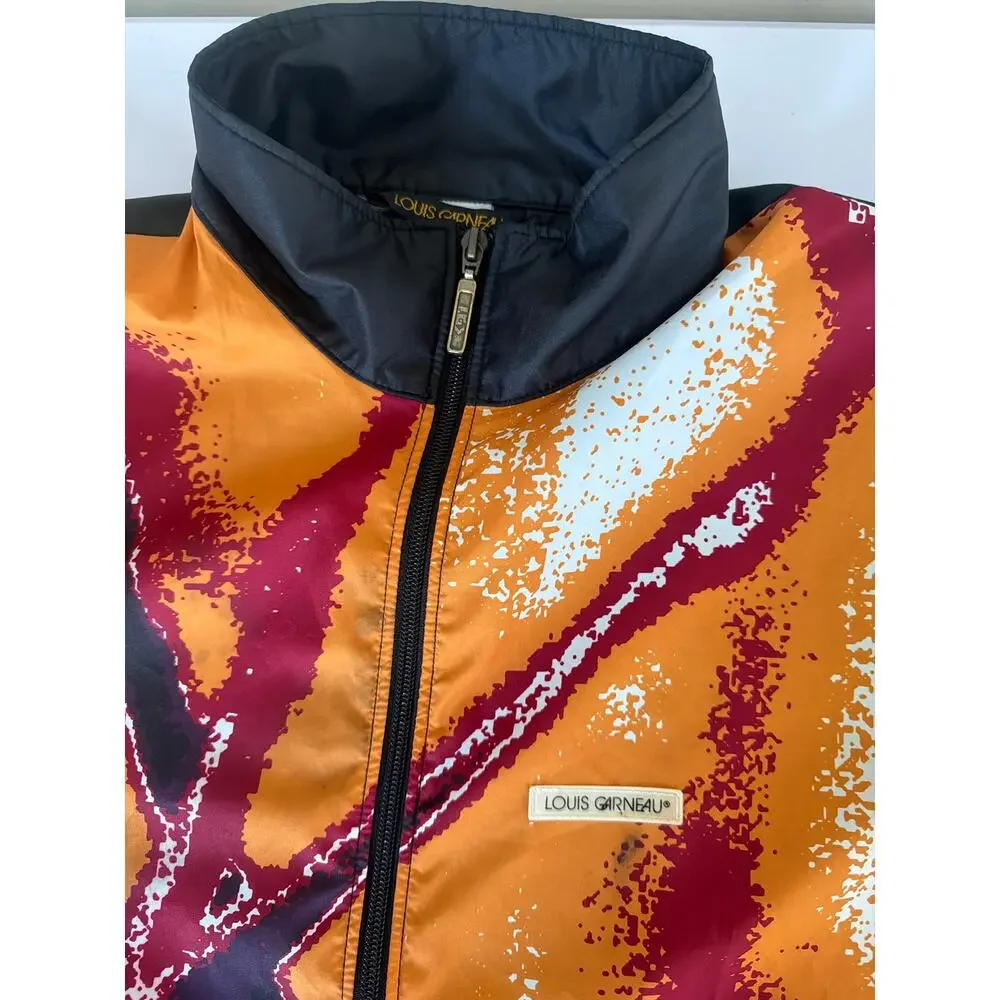 Vintage 90s Louis Garneau Cycling Jacket Mens M Abstract Windbreaker Canada